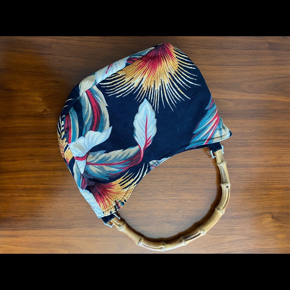 Vintage reproduction bark cloth tiki purse - Picture 2 of 3